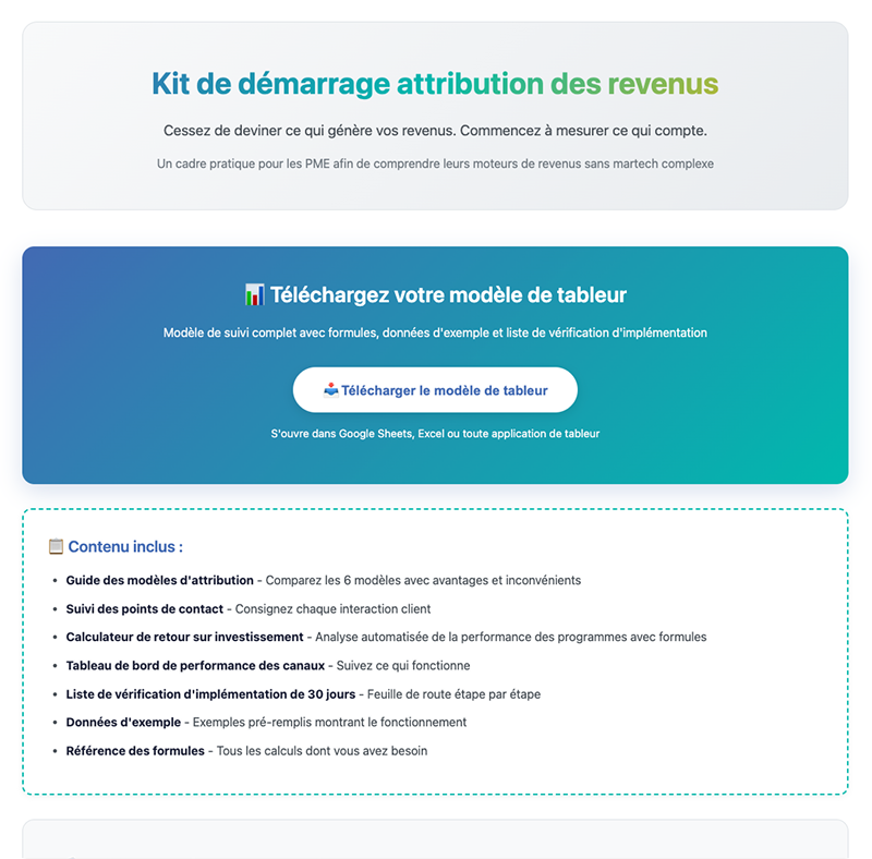 Free revenue attribution starter kit - FR